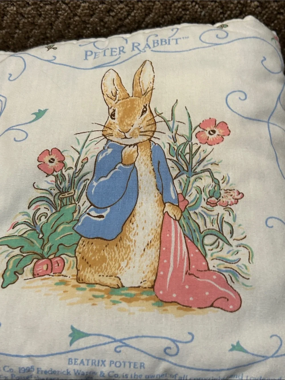 Vintage 1995 Beatrix Potter Peter Rabbit Bunny Soft Cloth Story Book Counting
